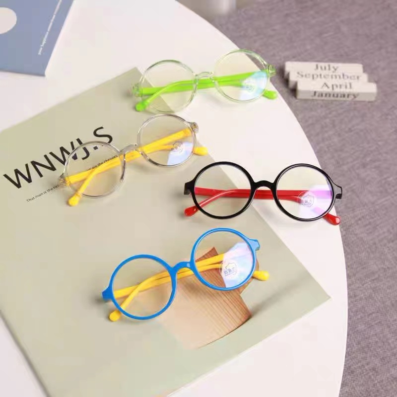 [COD] Kacamata Anti Radiasi Anak Bulat Fashion Wanita Murah - Eyeglasses Frame Plastic Import