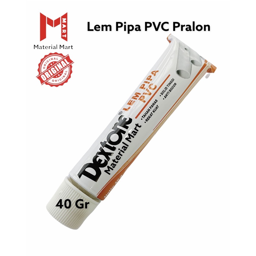 Lem Pipa PVC ASLI 40 Gram | Lem Pralon PVC 40gram | Lem Paralon 40Gr | Material Mart