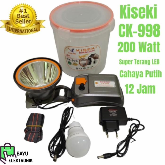 Lamp | Senter Kepala Led Charger Super Terang Kiseki 200 Watt Ck-998