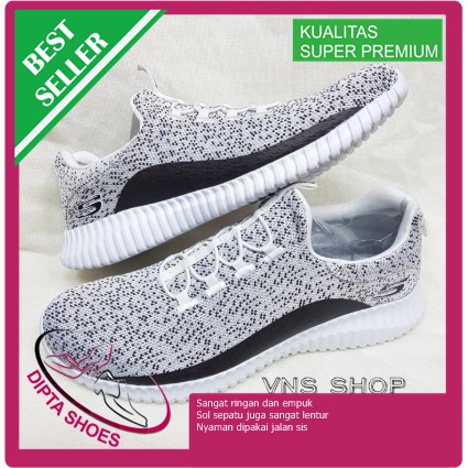 Sepatu Pria Skechers/ Skecher/ Sketchers/ Sketcher Muzzin Flex Men - Putih, 40