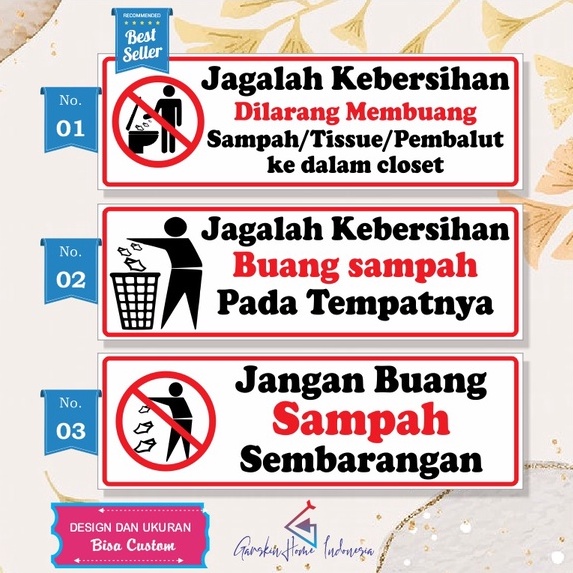 

stiker jagalah kebersihan