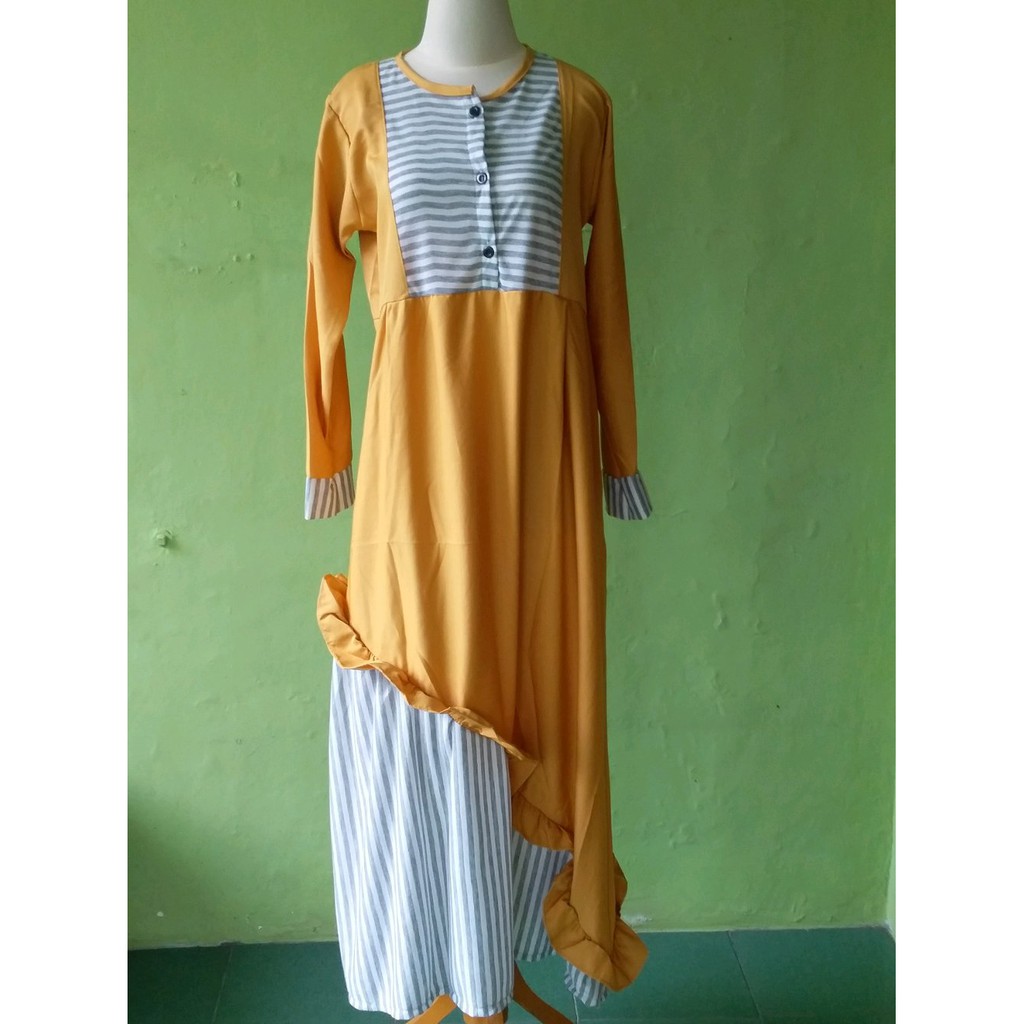 Diskon Gamis bahan semi kaos campur katun casual
