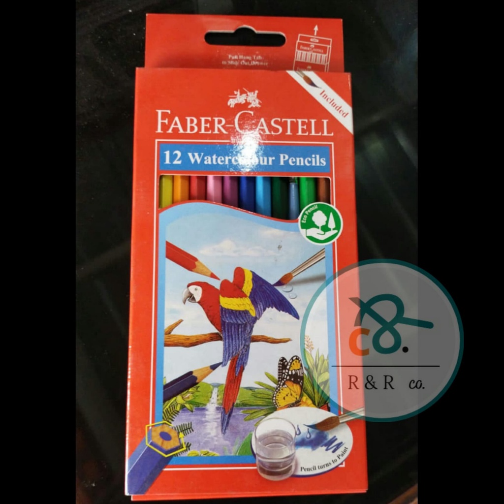 

Pensil|Pencil Warna Faber Castell Watercolour 12 Warna (panjang)