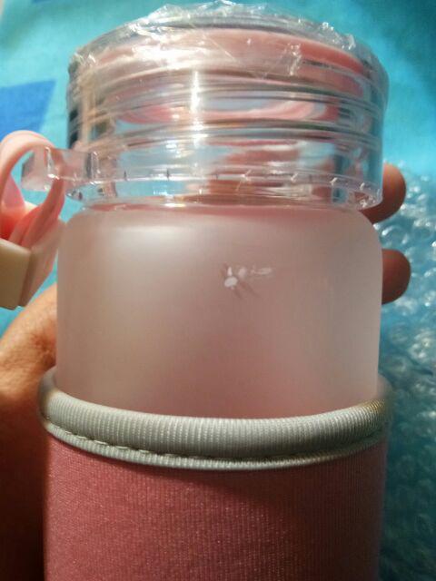 My Botlle Botol Minum Kaca hello Master + Free Sarung (480ml)