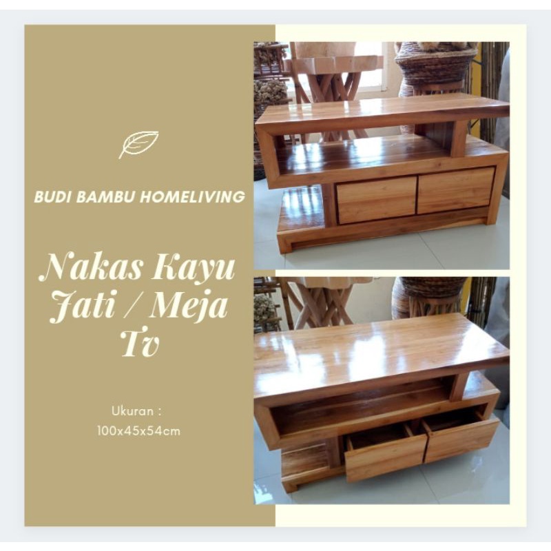 BEST Nakas Kayu Jati / Nakas Meja Tv Retro / Meja Tv Jati minimalis