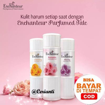 ENCHANTEUR PERFUMED TALC | Bedak Tabur Parfum 50 gr Romantic Charming Alluring