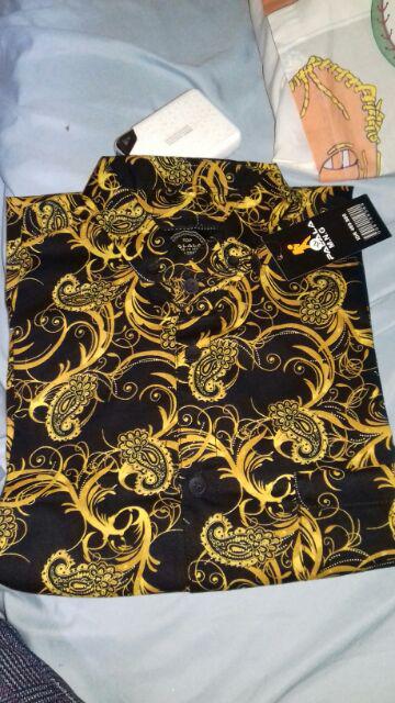 Jasmineolshop Kemeja Batik Abstrack Blue And Black  Premium