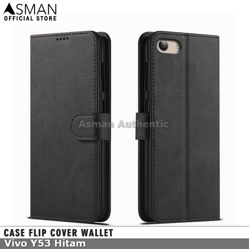 Asman Case Vivo Y53 Leather Wallet Flip Cover Premium Edition
