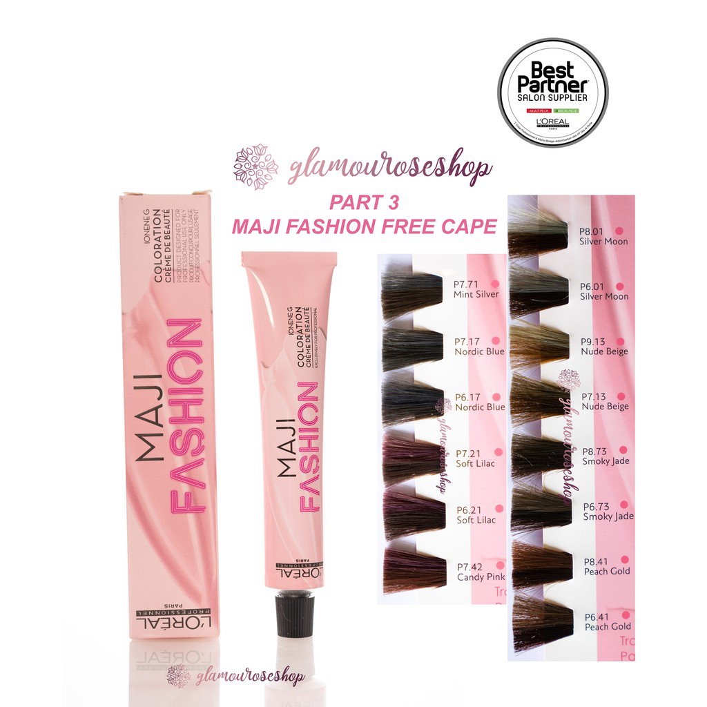 Loreal Maji Fashion Pastel / L’oreal Maji Fashion Pastel 50 ml Part 3 ( FREE CAPE / Pelindung CAT )