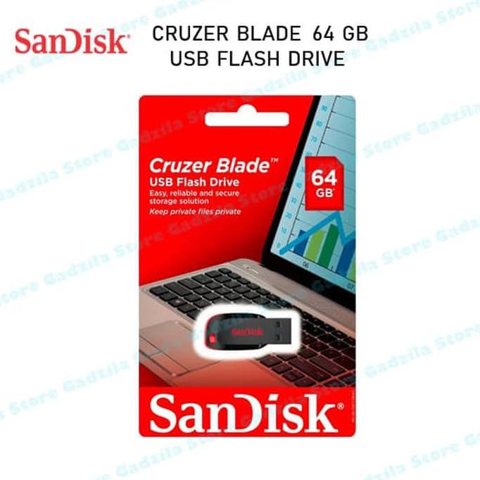 Sandisk FlashDisk Cruzer Blade 64GB | USB FD CZ50 64 GB Flash Disk