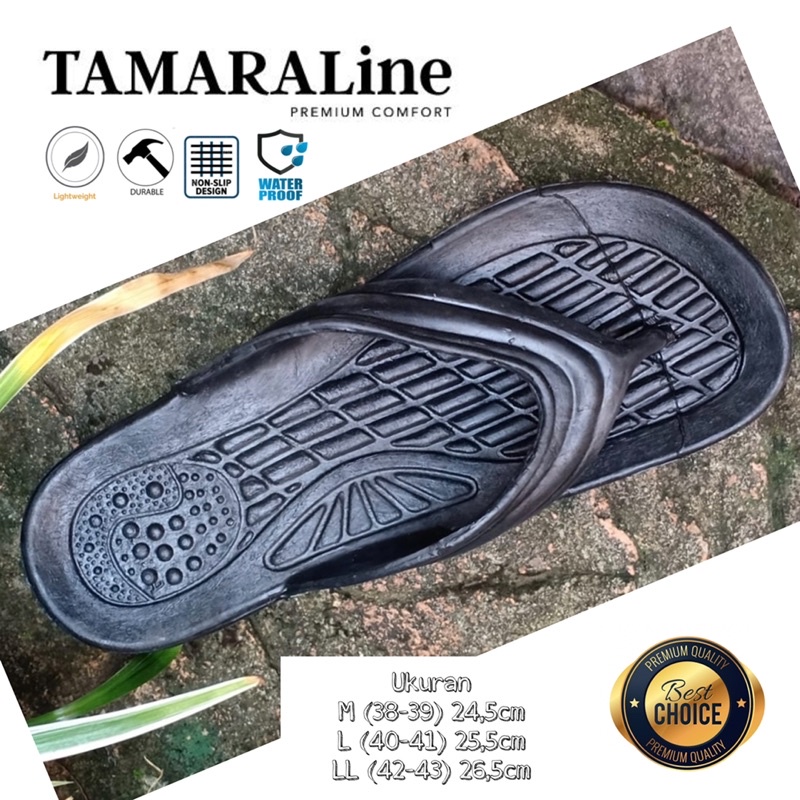 Sandal Jepit Karet Pria Wanita Unisex Dewasa / Remaja - TAMARALINE 56 / Bahan Premium Lentur Empuk Ringan Kuat Anti Slip Anti Air / Model Sandal Casual Santai Rumah Hotel Outdoor Kamar Mandi Murah Original