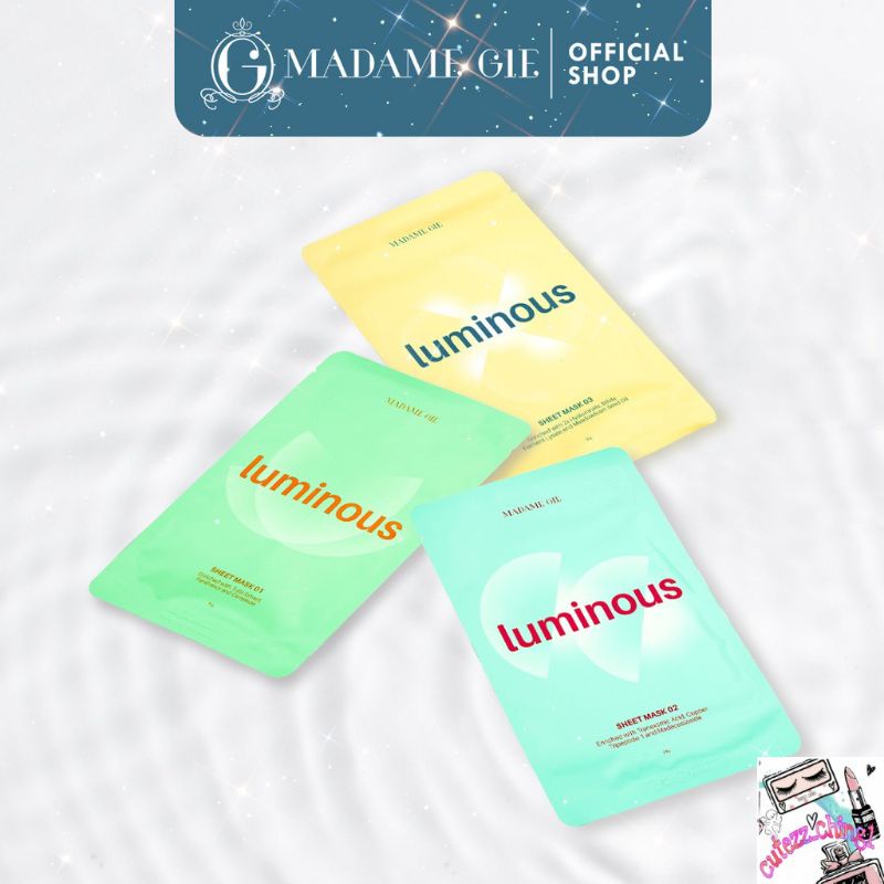 ☃️Cutezz_Ching1☃️Madame Gie Luminous Sheet Mask - Skincare Masker