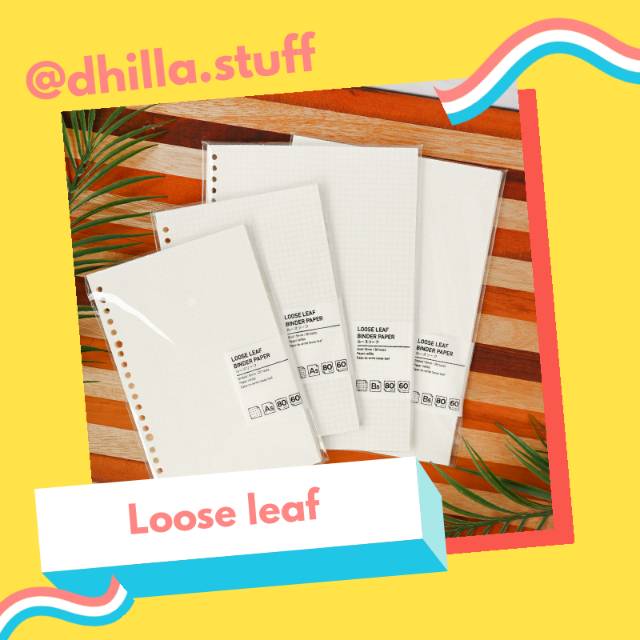 Kertas Binder Grid Dot A5 Loose Leaf Binder Paper Kertas Binder Grid Dot A5 Loose Leaf Binder Paper