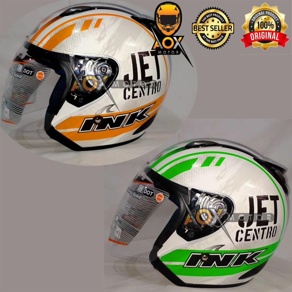 Helm ORIGINAL INK CENTRO JET Motif #8 Half Face (Ongkir 2 kg)