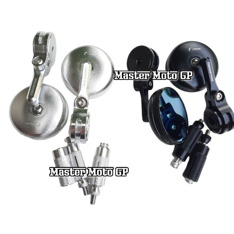 spion jalu 2186 full cnc Rizoma bar end mirror rizoma full cnc black - silver vario beat scoopy vespa scooter retro fino fazzio