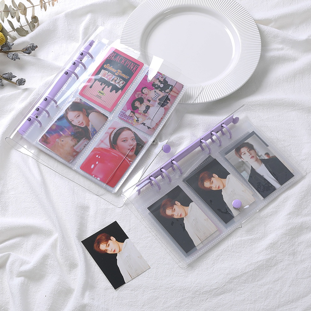 A5 A6 Shiny Binder Cover 3 Inch 5 Inch 7 Inch Photocard Organizer Photo Album Sticker Cards Storage Holder Loose Leaf Sleeves
