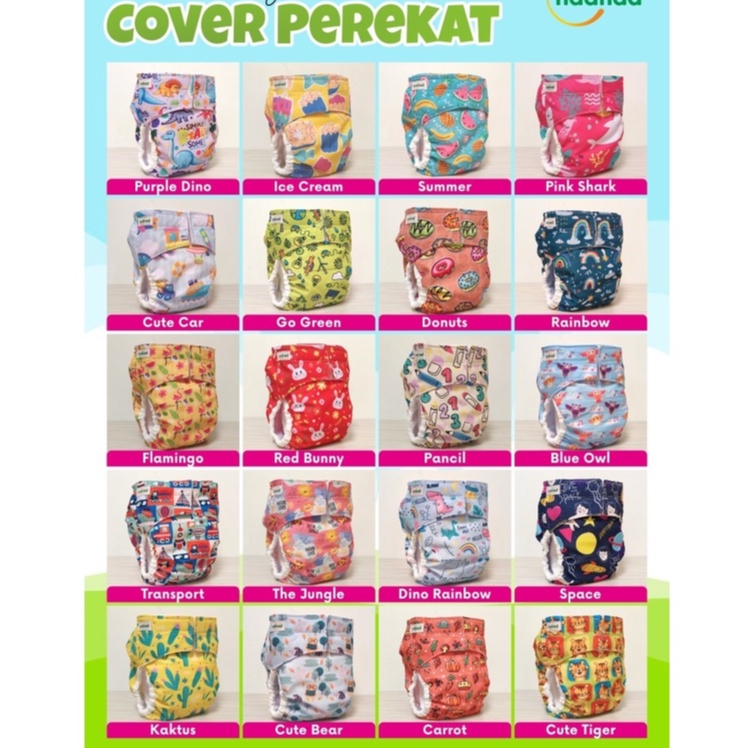Popok Clodi Nadnad Sakina Cover Perekat &amp; Celana Cuci Ulang Berkualitas Terlaris