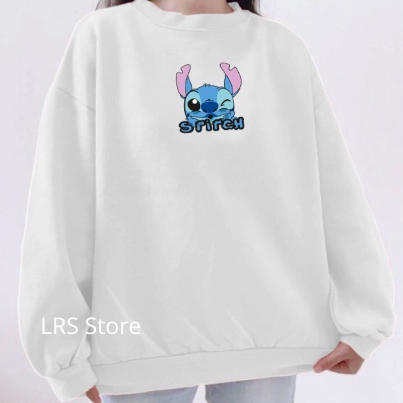 Hoodie Wanita Srirch Terbaru 2023 Size L/XL XXL Sweater Karakter Lucu Bahan Fleece Teba Premium Crew