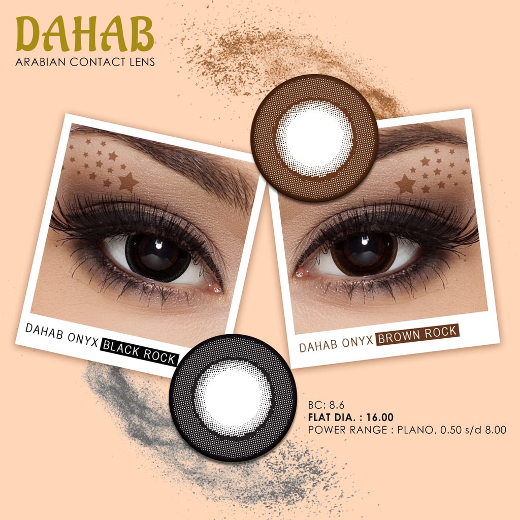 SOFTLENS HITAM BLACK DAHAB COLOR ONYX