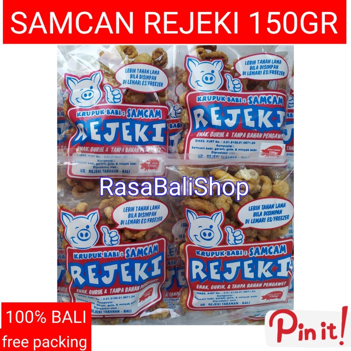 

MURAH SAMCAN REJEKI 150GR KRUPUK BABI KERUPUK BABI REJEKI