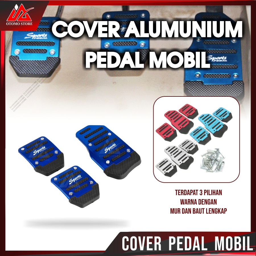 COVER PEDAL Gas Rem Mobil Matic Sport Penutup Anti Slip Car 1 Set Original Bahan Alumunium