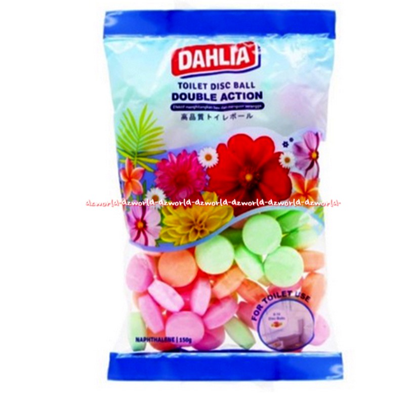 Dahlia Toilet 300gr Disc Ball Double Action Kampers Warna Dahlia Kamper Pewangi Toilet Kapur Barus Penghilang Bau Ruangan Kamar Mandi Toilet