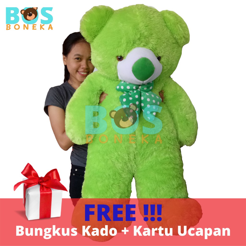 Boneka Beruang Teddy Bear 1,1 METER Super Jumbo Panda Hijau Bahan Halus Lembut Murah Berkualitas