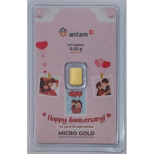Logam Mulia Antam Hartadinata Gift Series Happy Anniversary 0.25 Gram