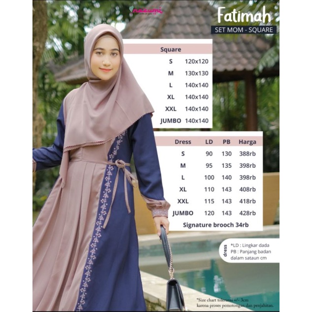 GAMIS SET FATIMAH MOM Sarimbit Samara Family by Nazumi