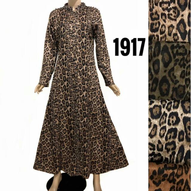 Gamis suede leopard import