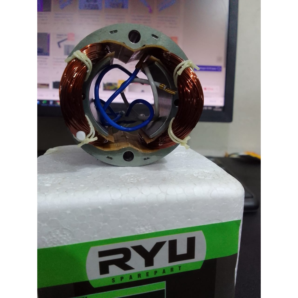 Stator / Sepul Untuk Mesin Planer / Pasah / Serut Ryu Stator Mesin Sugu Kayu Tipe RPL82-3A Original Terbaru Stator Planner Stator Mesin Serut Kayu Rumah Angker Mesin Sugu