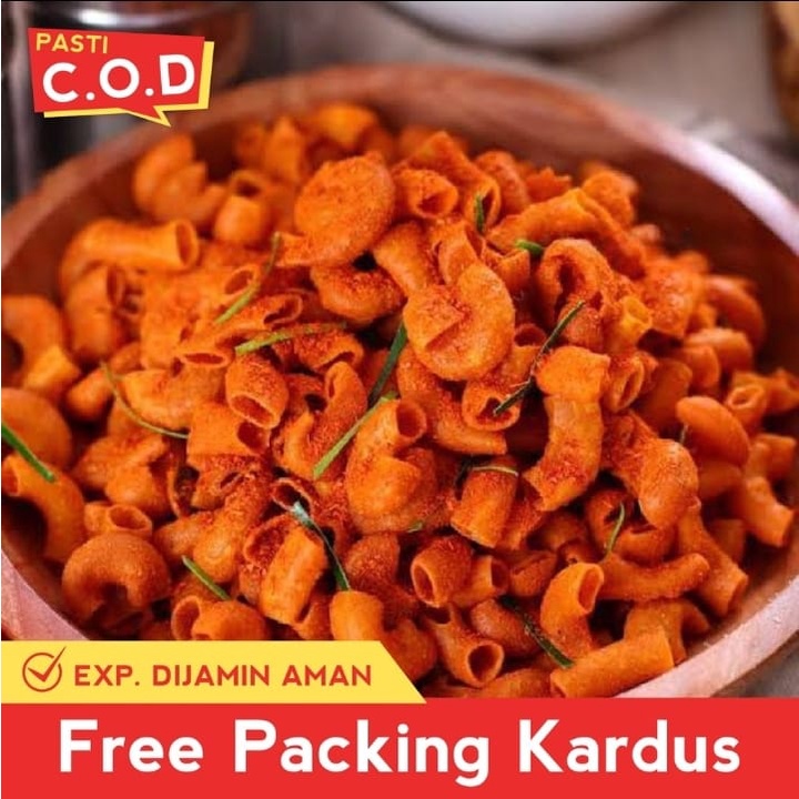 

CAMILAN MAKARONI BANTAT PEDAS SNACK KILOAN 125 GRAM