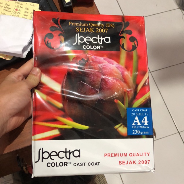 

Glossy photo spectra 230 gsm isi 20 lembar