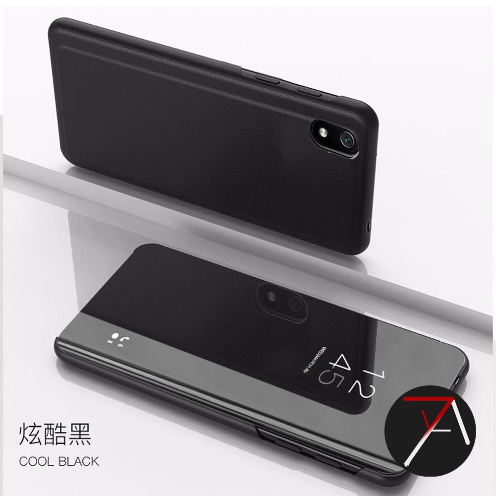 Samsung Galaxy A01 Core A01Core Flip Clear View Standing luxury Cover Smart Mirror Case Casing