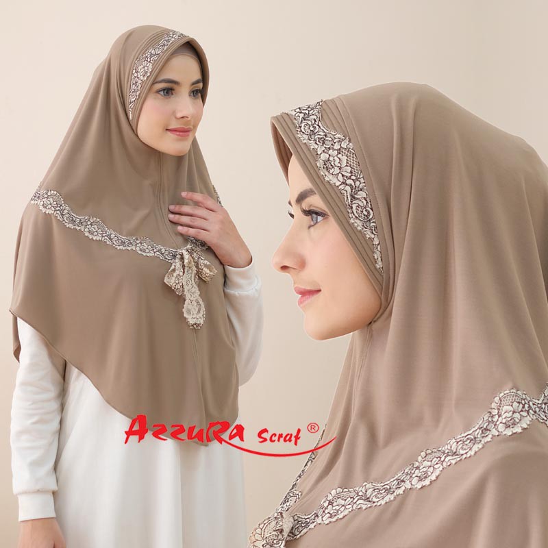 RENDA GARIS HITAM | HIJAB RENDA | ORIGINAL | AZZURASCARF | HIJAB INSTAN | BERGO INSTAN | JILBAB
