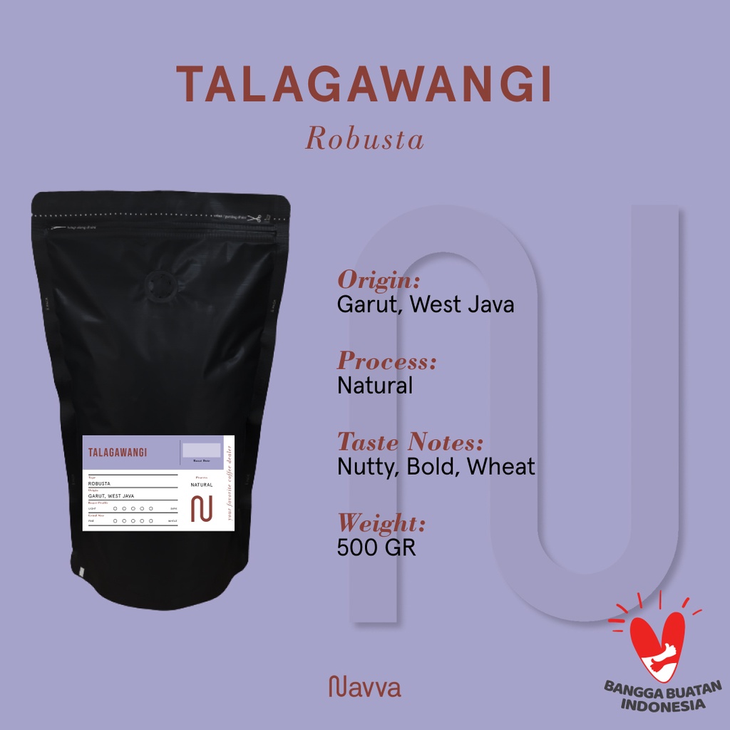 

Biji Kopi / Coffee Beans Premium Fine Robusta Talagawangi 500 Gram