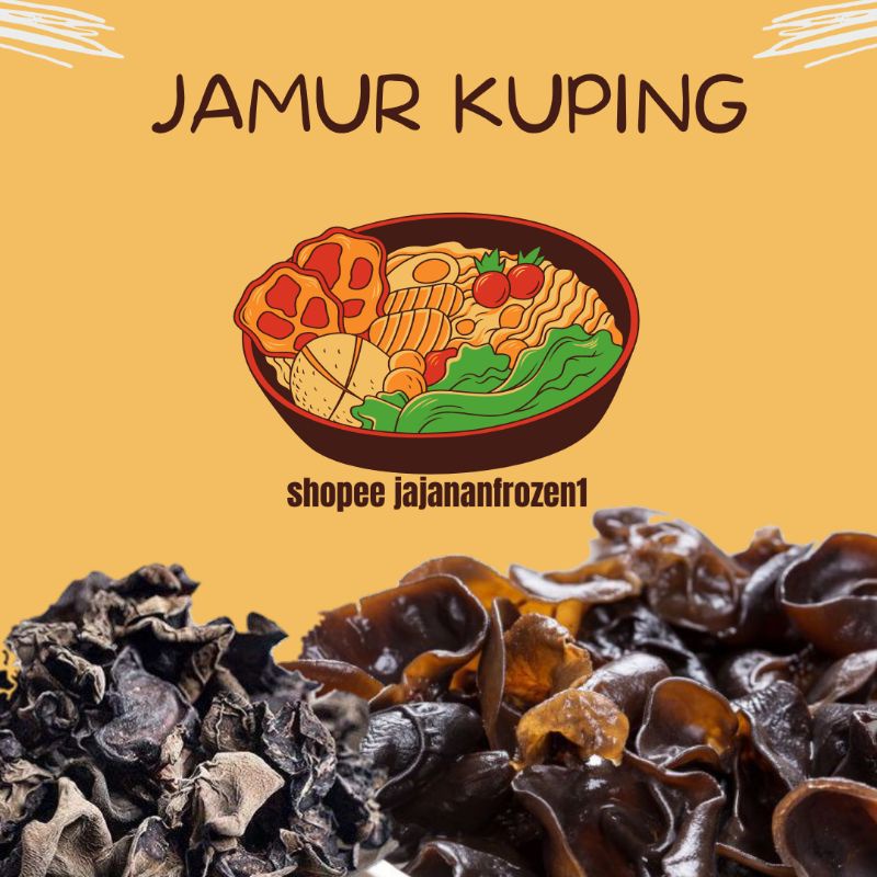 BOKNI JAMUR KUPING KERING 100 gram &amp; 250 gram | Dried Black Fungus Premium