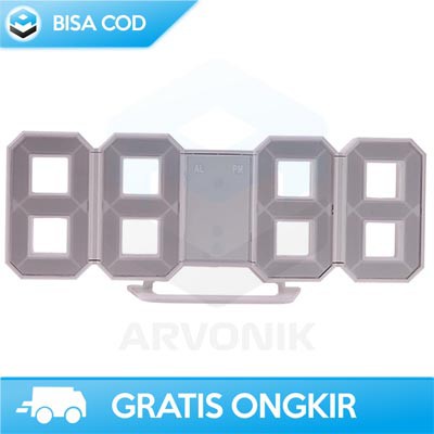 JAM MEJA DIGITAL LED AESTHETIC DEKORASI KAMAR TAFFWARE TS-S60-W ALARM