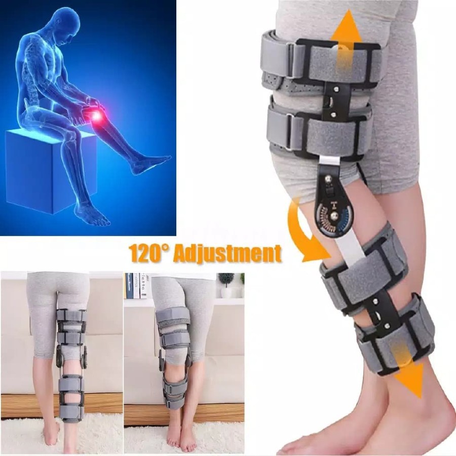 Knee Brace Penyangga Lutut Terapi Kaki Grey