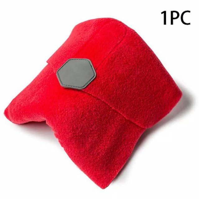 Smart Travel Pillow Neck Scarf Bantal Leher Selimut Travelling Nyaman Dan Hangat