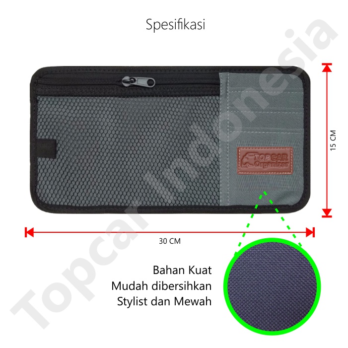 TOPCAR Visor Jaring Daihatsu Grand Max Van Tempat Etoll Mobil Kartu Parkir Kaca Mata HP Receh