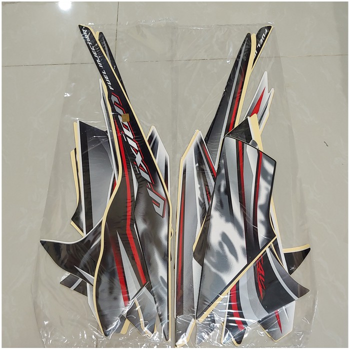 Striker Motor ORI&KW / Stiker Bodi & Lis Body & Striping Vixion 2011 Putih Hitam