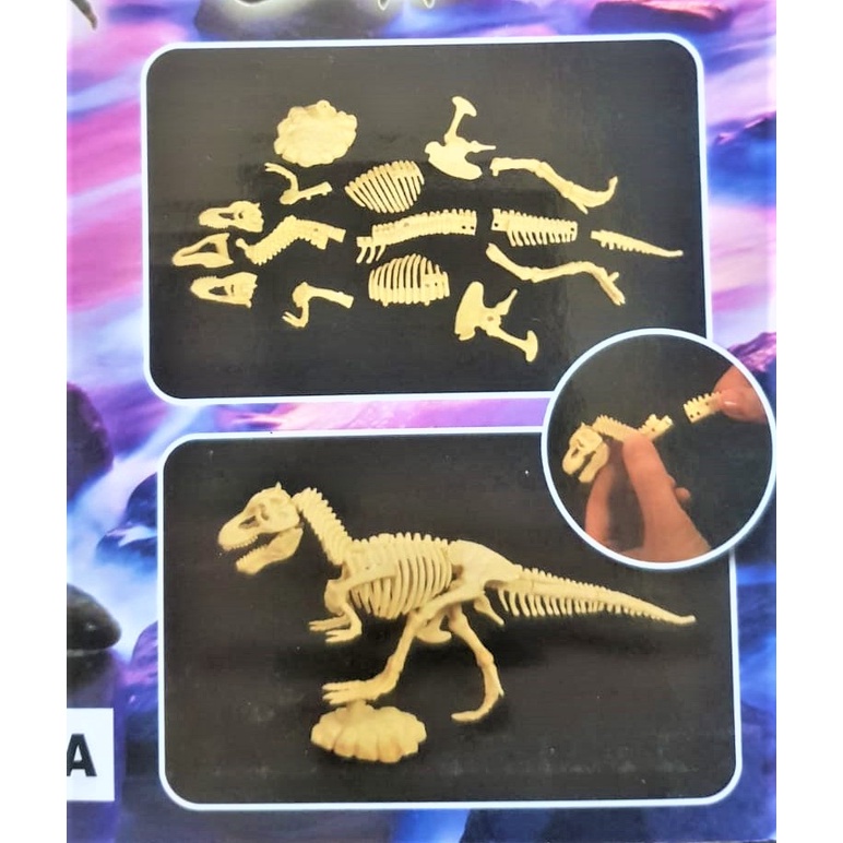 Mainan Edukasi Dinosaurus Fossil | Arkeologi Dino Fosil - Montessori - Dig a Dino Trex