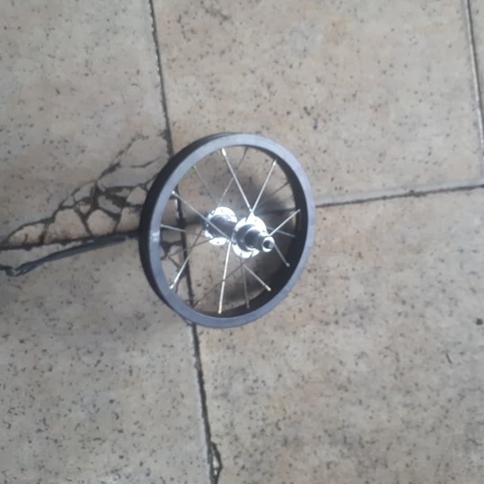 velg sepeda anak wheelset 12 aloy hitam depan