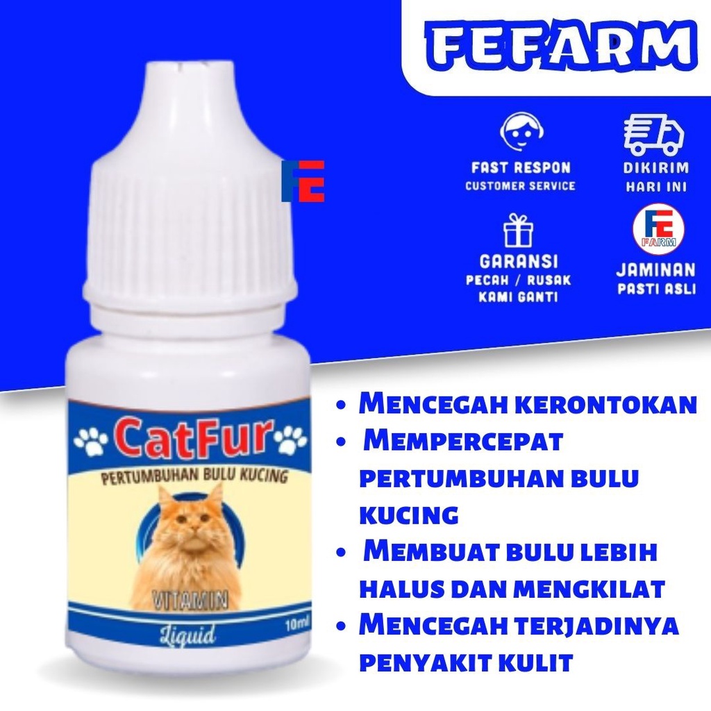 Penambah Bulu Lebat Kucing Anti Rontok  CATFUR FEFARM
