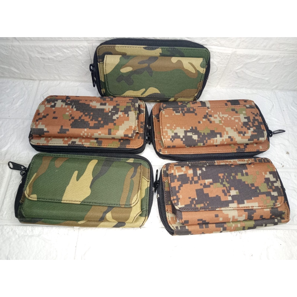 Case hp dompet motif army/ sarung hp army 6 inch