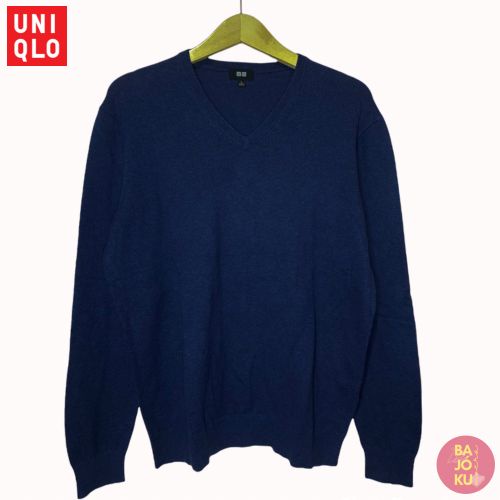 Sweater UNIQLO V-Neck Navy