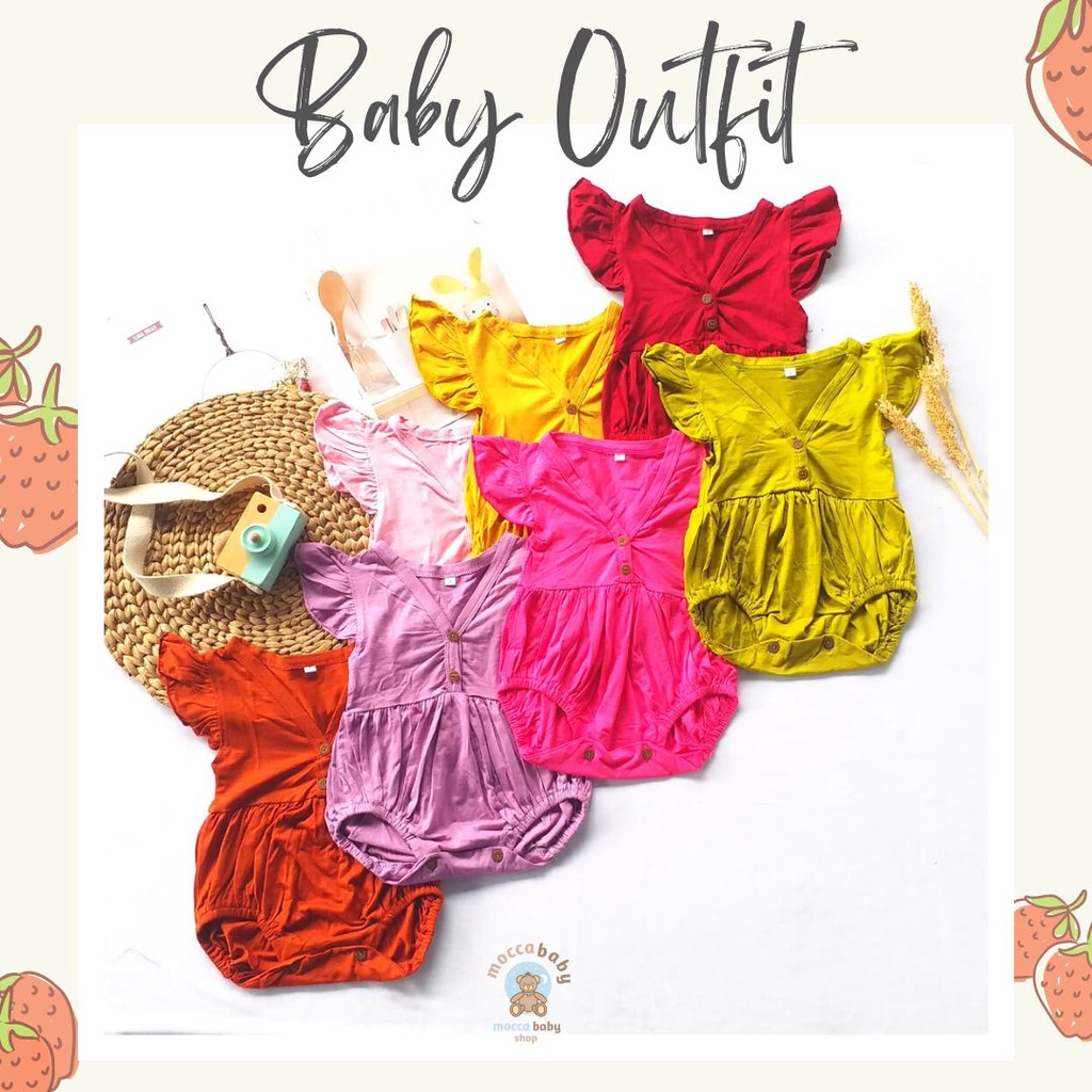 MBSS - JUMPER BABY RUFFLE / Dress Bayi Perempuan / Baju Bayi Cewek / Pakaian Bayi Perempuan Lucu