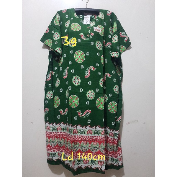 YULI - Daster kencana ungu  L5 JUMBO LD 135-150 CM PB 107 CM BATIK KU LEBEL PUTIH(KUP)-No 39