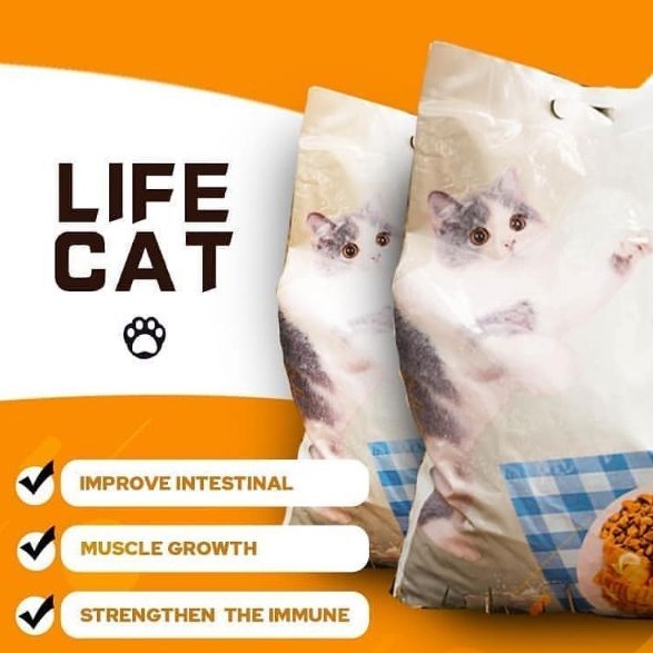 MAKANAN KUCING LIFE CAT Dry Cat Food REPACK 800gr